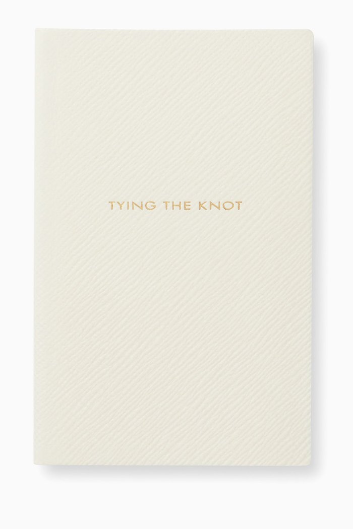

"Tying the Knot" Panama Notebook in Crossgrain Leather, White