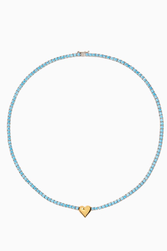 

Sweet Escape Necklace in 24k Gold Plated Sterling Silver, Blue