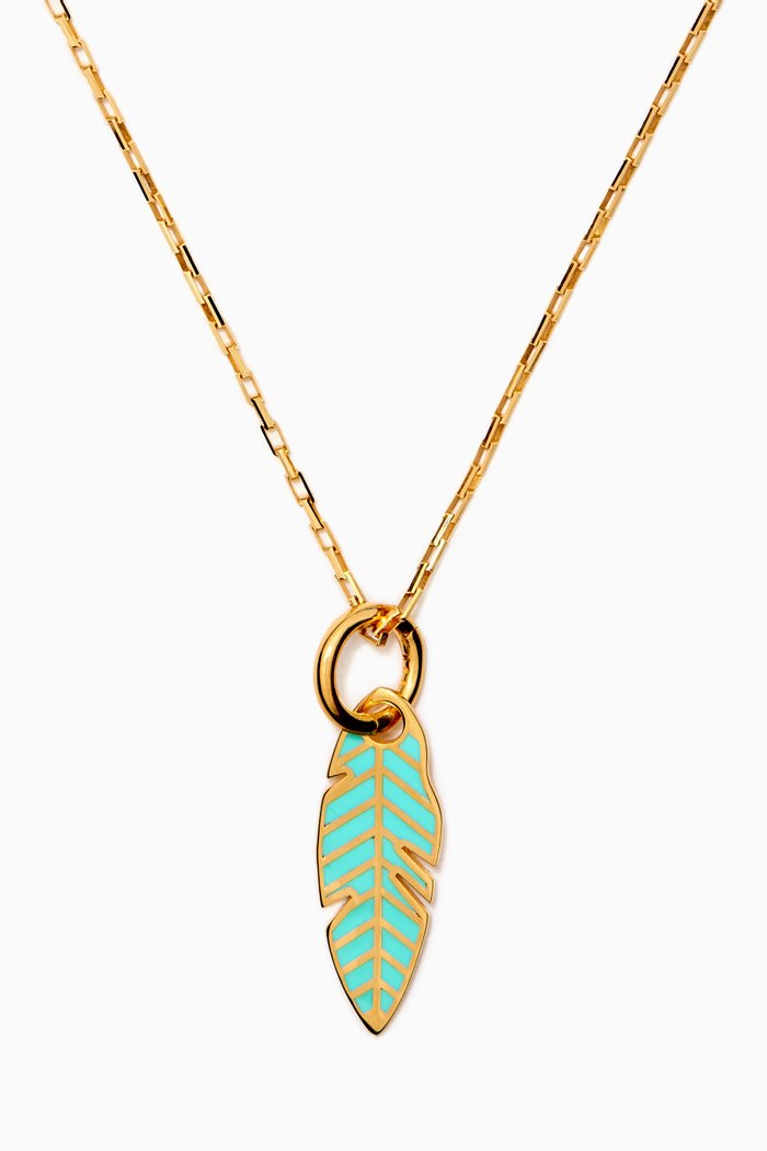 

California Dreamin Pendant in 24k Gold Plated Sterling Silver, Green