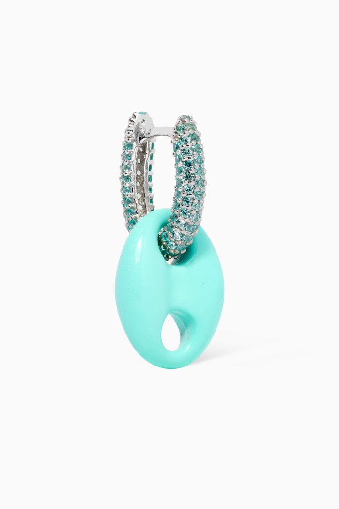 

Oops... I Did It Again Single Earring in Sterling Silver, Green