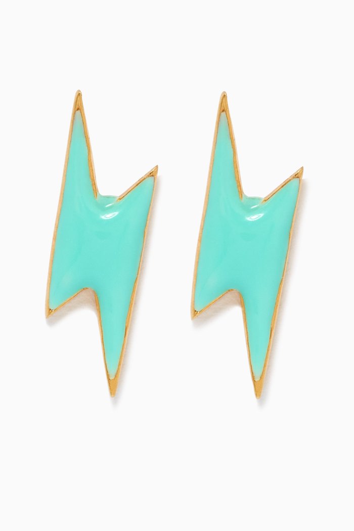 

Miami Lights in 24k Gold Plated Sterling Silver, Green