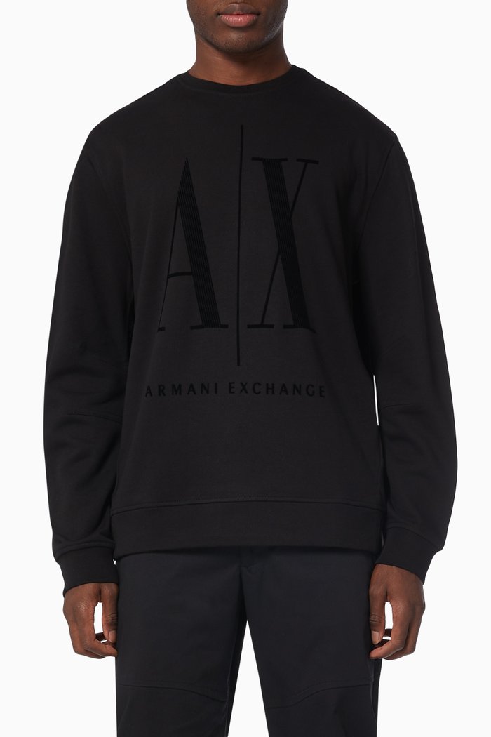 

AX Icon Project Sweatshirt in Cotton, Black