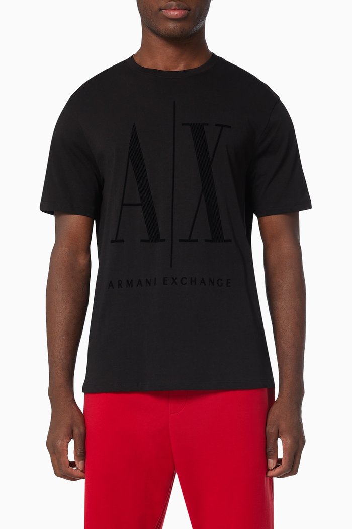 

AX Icon Logo T-shirt in Jersey, Black