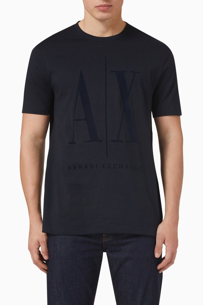 

Icon AX Logo T-shirt in Jersey, Blue
