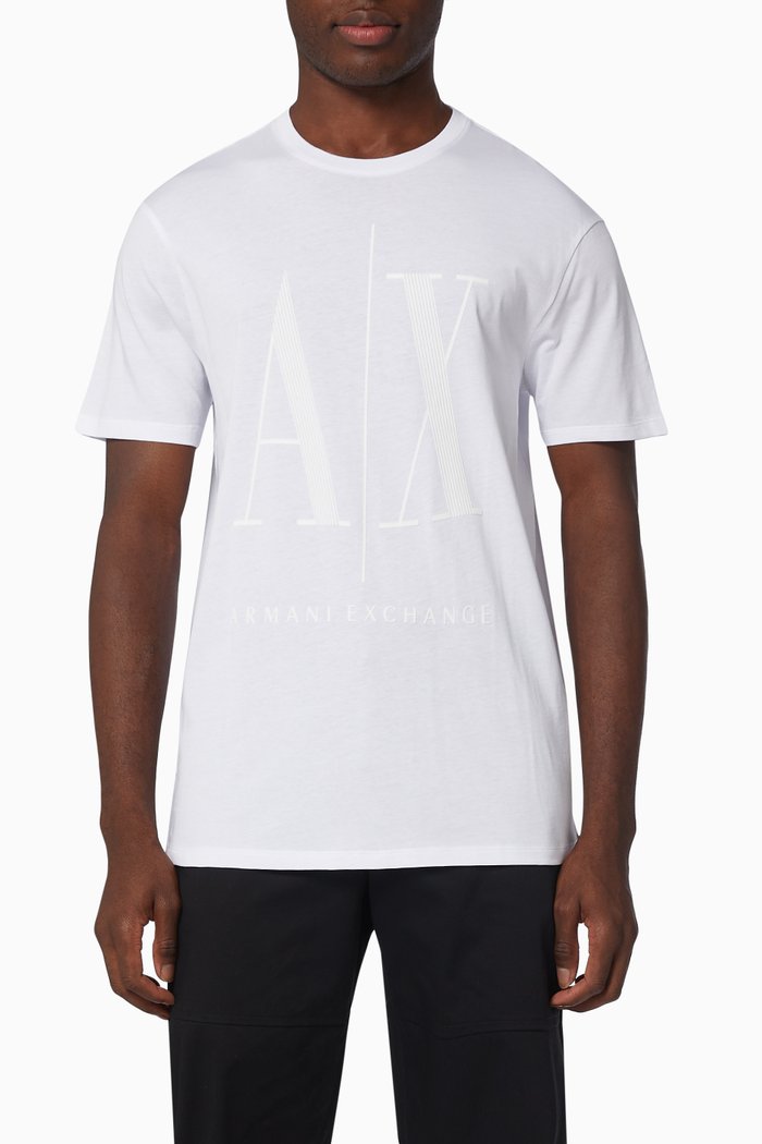 

AX Icon Logo T-shirt in Jersey, White