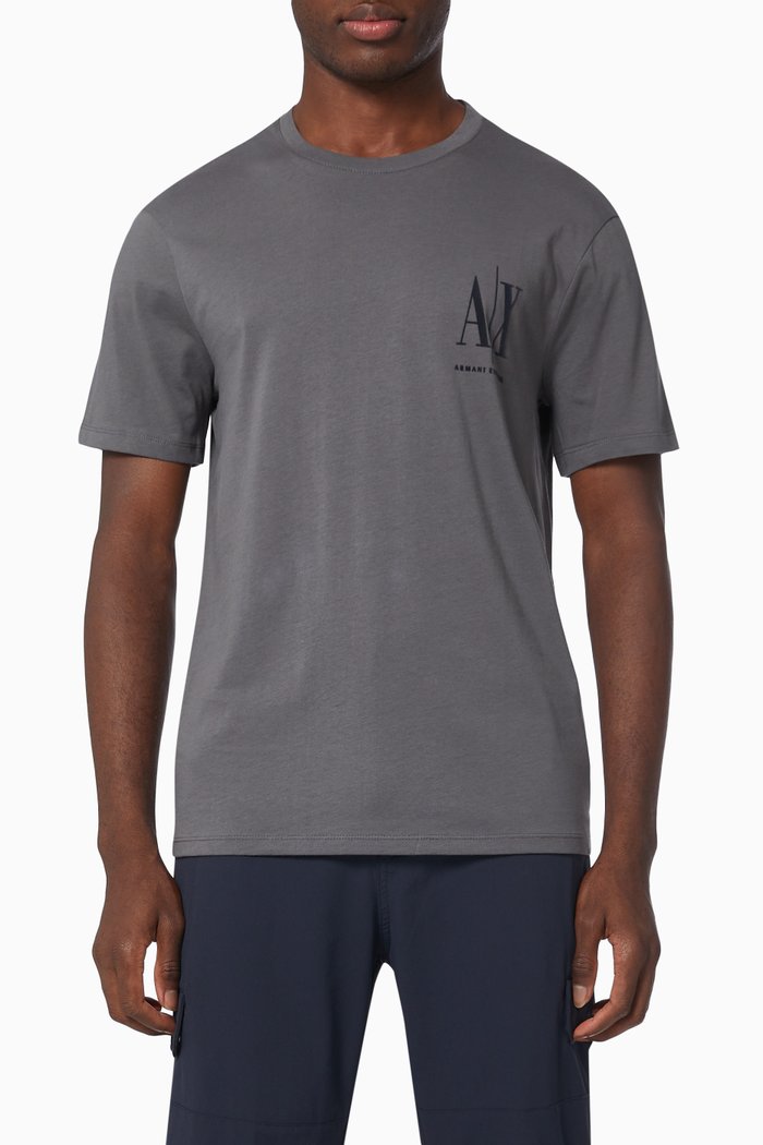 

Icon Velvet Logo T-shirt in Jersey, Blue