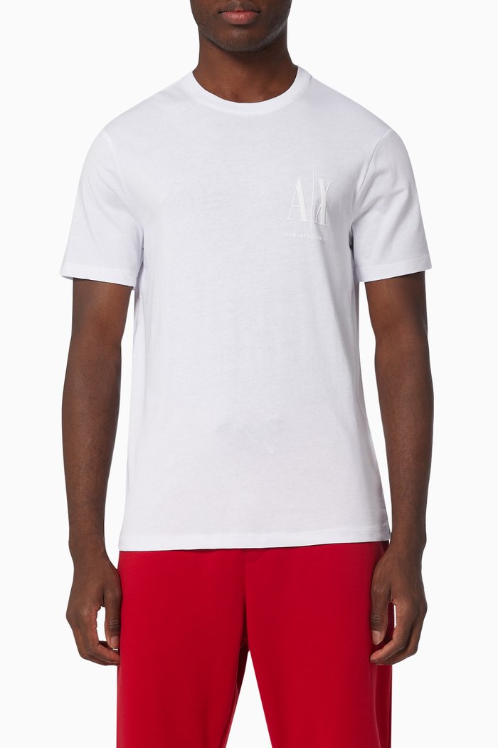 

Icon Velvet Logo T-shirt in Jersey, White