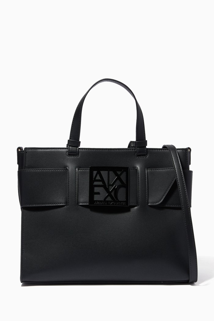 

Big AX Plaque Tote, Black
