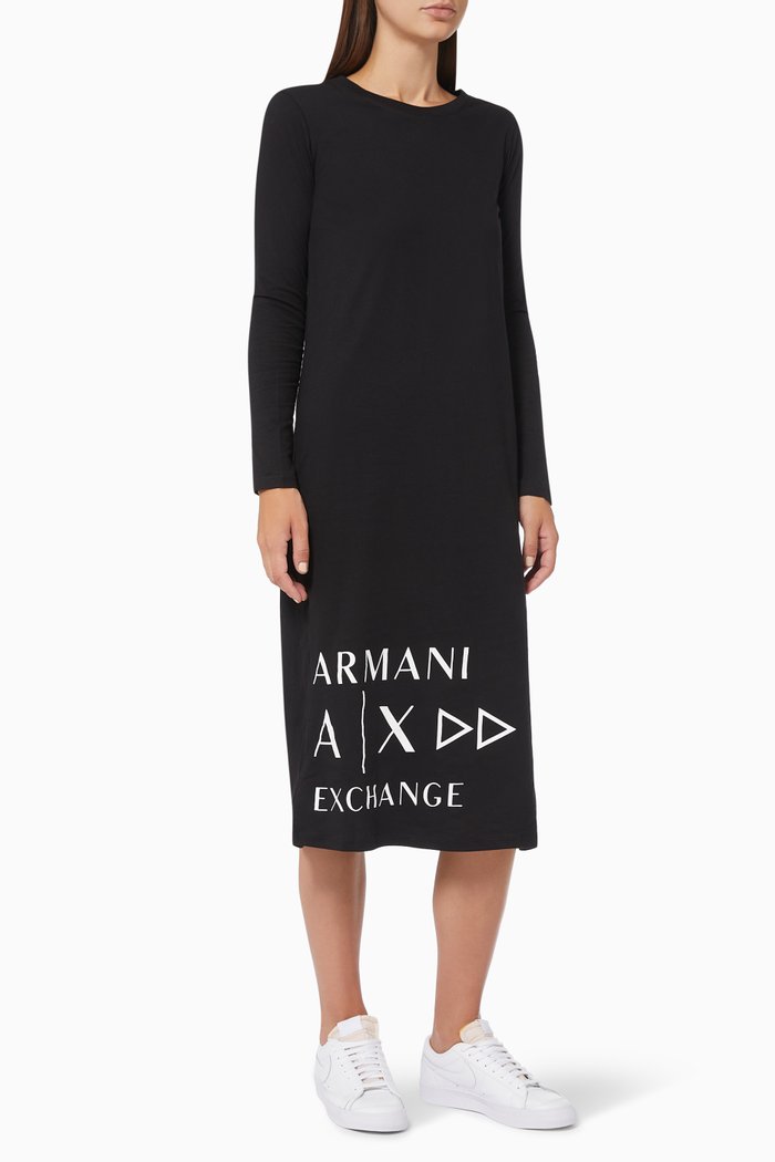 

A|X Stop Play Dress in Cotton, Black