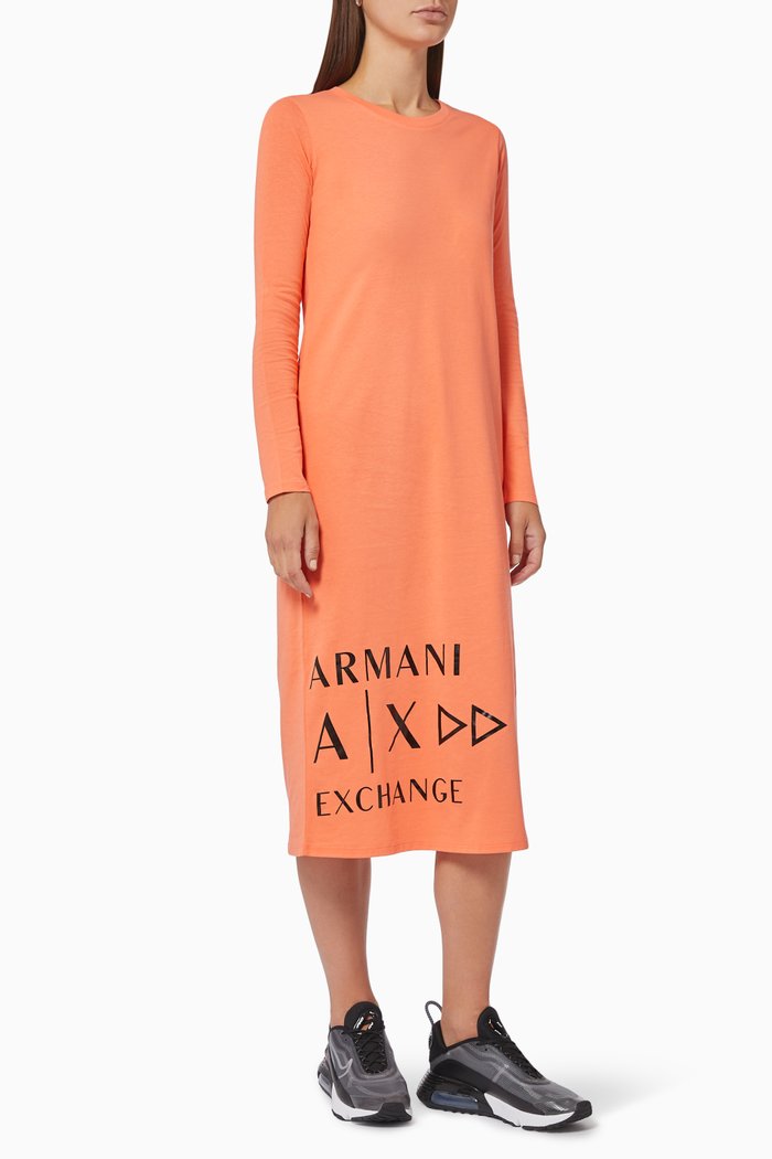 

A|X Stop Play Dress in Cotton Jersey, Orange