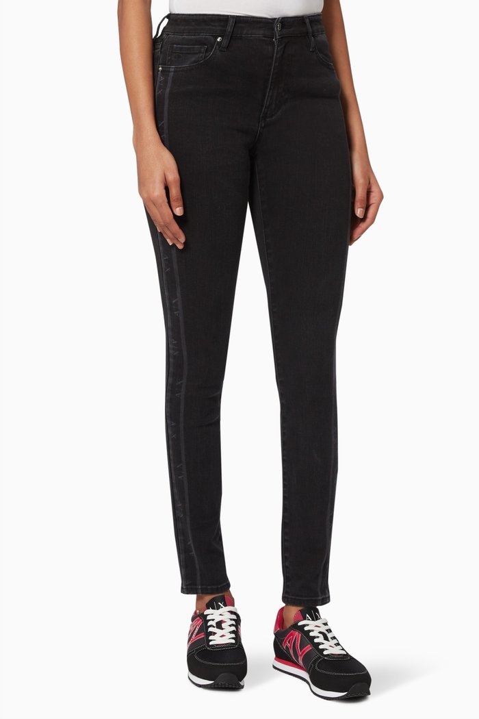 

Super Skinny Jeans in Stretch Cotton Denim, Black