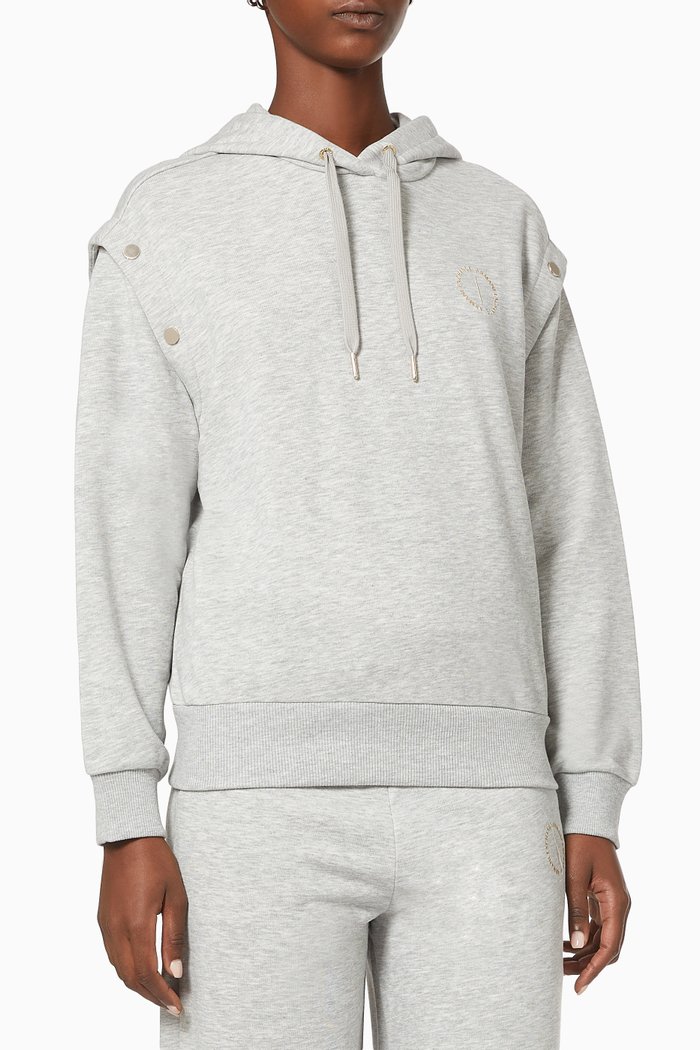 

Circle Logo 2-in-1 Hoodie in Cotton Blend Fleece, Grey
