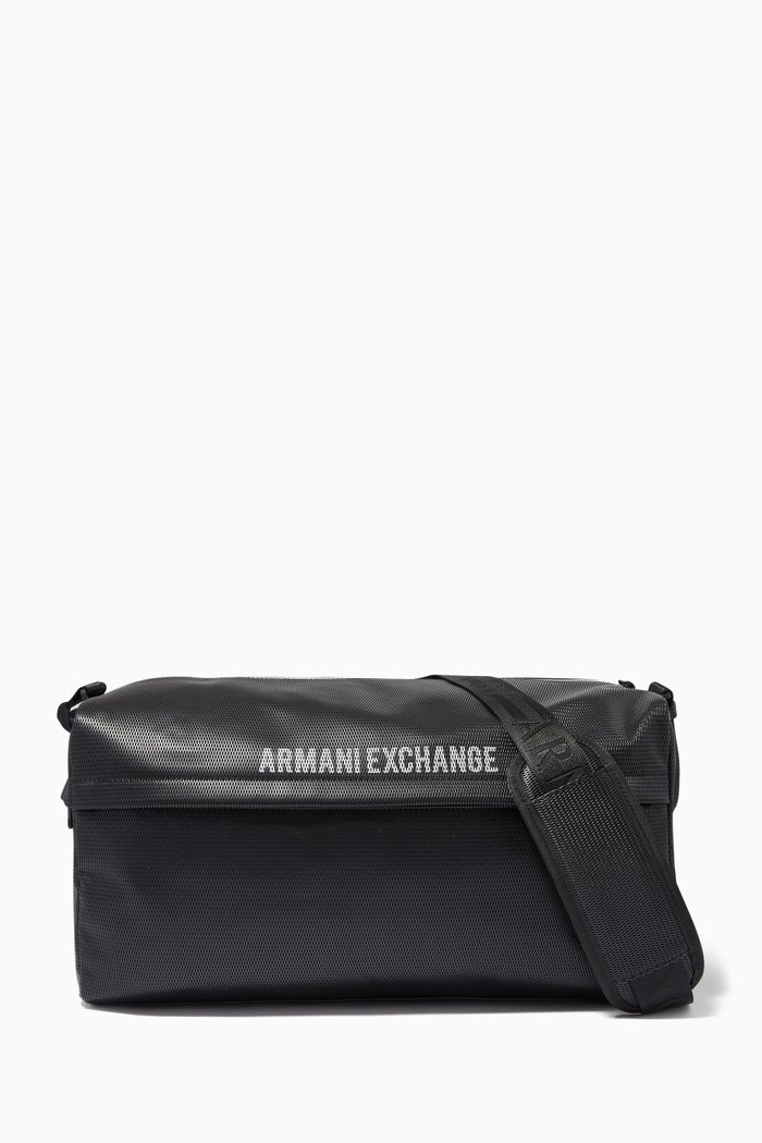 

Duffel Bag in Mesh Textured Material, Black
