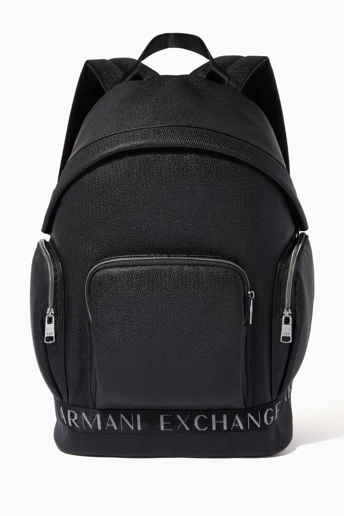 Logo Backpack in Nylon, Black