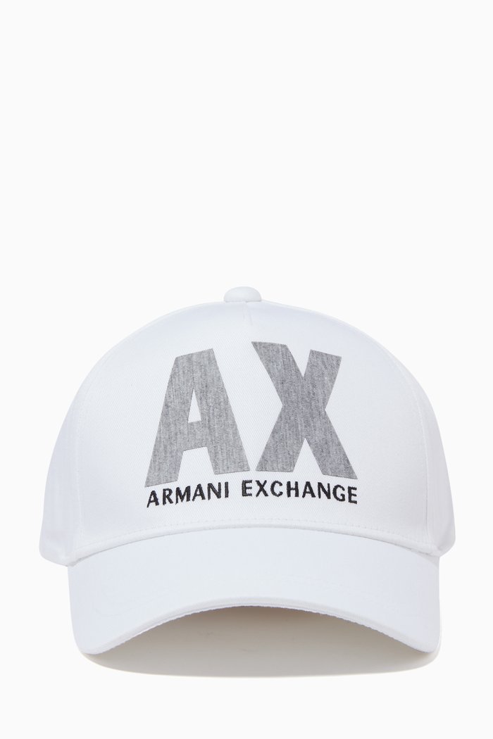 

AX Fabric Logo Cap in Cotton, White