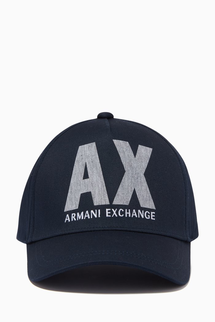 

AX Fabric Logo Cap in Cotton, Blue
