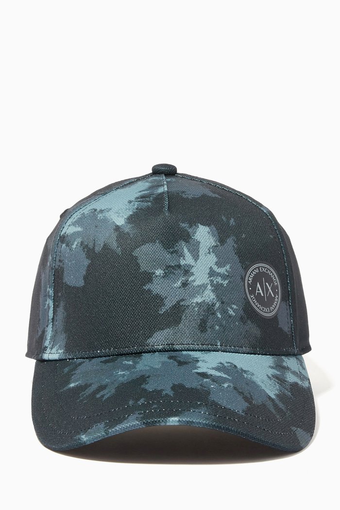 

Camouflage Baseball Cap in Nylon, Black