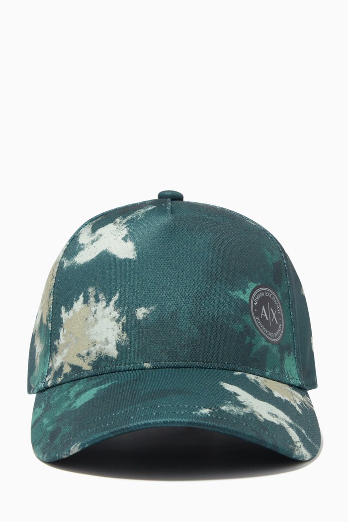 

Camouflage Baseball Cap in Nylon, Green