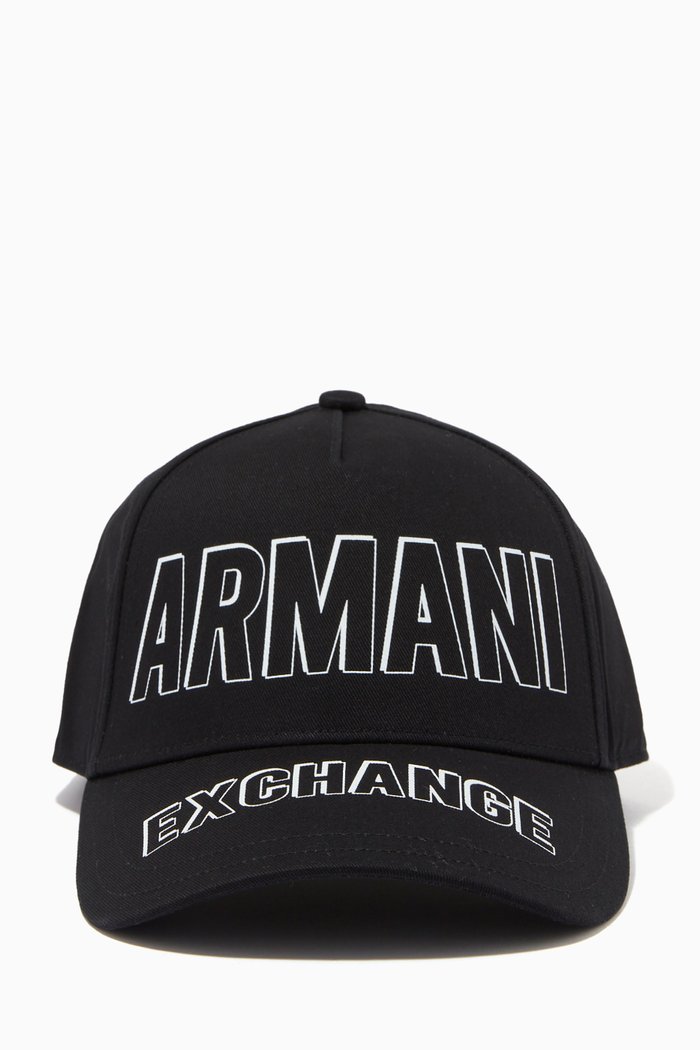 

Tone on Tone Logo Baseball Cap in Cotton, Black