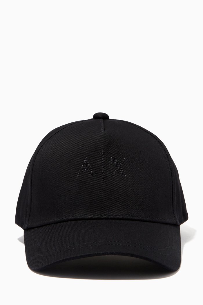 

Logo Baseball Cap in Cotton, Black