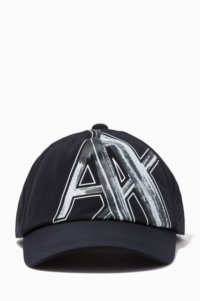 

Oversized Logo Baseball Cap in Nylon, Blue
