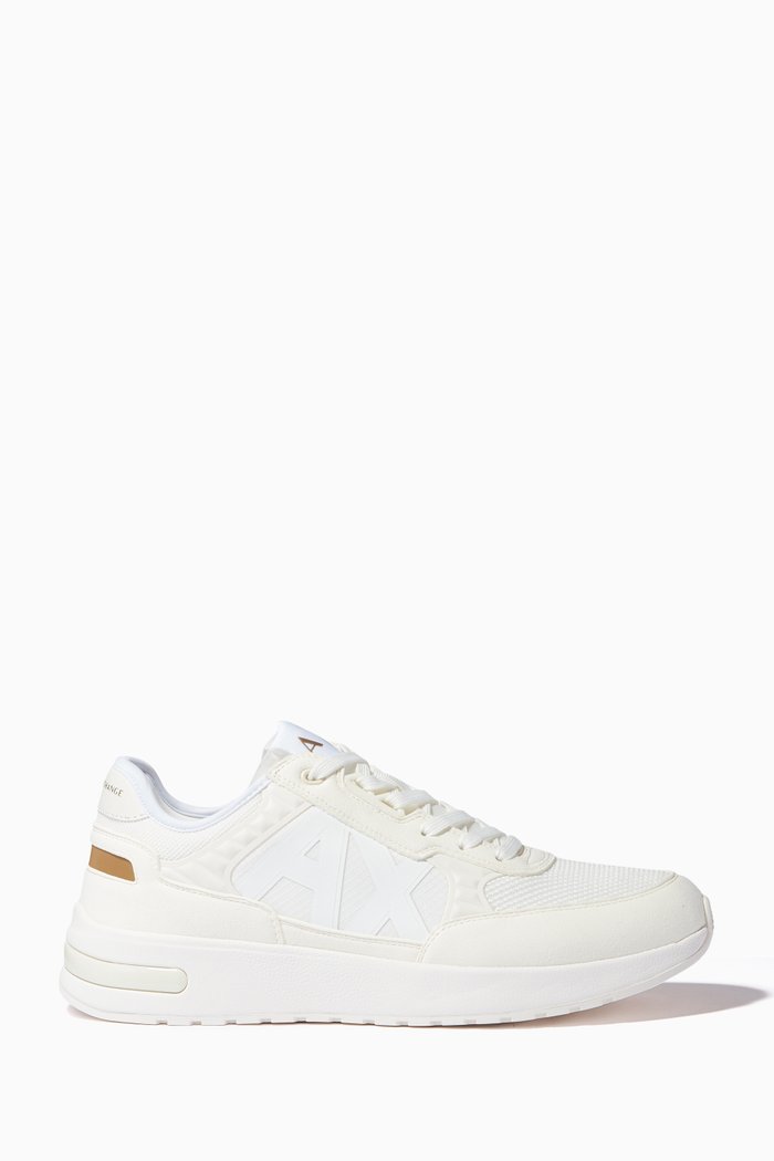

Icon Logo Sneakers in Mesh Fabric, Neutral