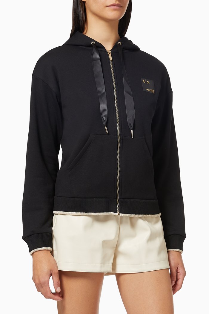 

A|X Patch Hoodie in Jersey, Black