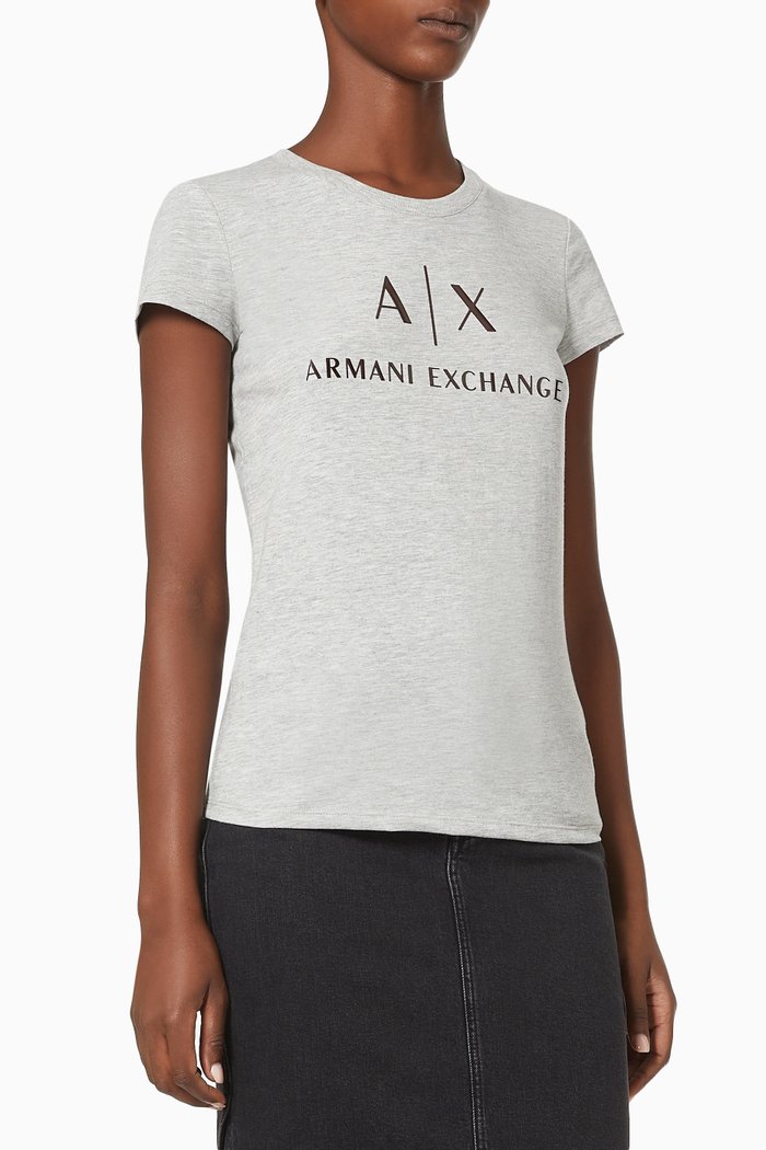 

A|X Logo Classic T-shirt in Cotton, Grey