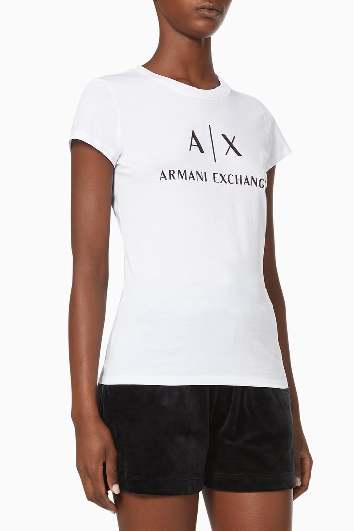 

A|X Logo Classic T-shirt in Cotton, White