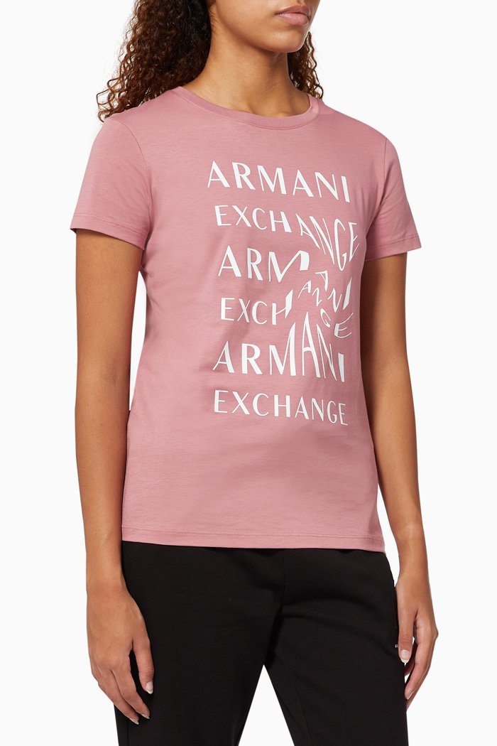 

Swirly Logo T-shirt in Jersey, Red