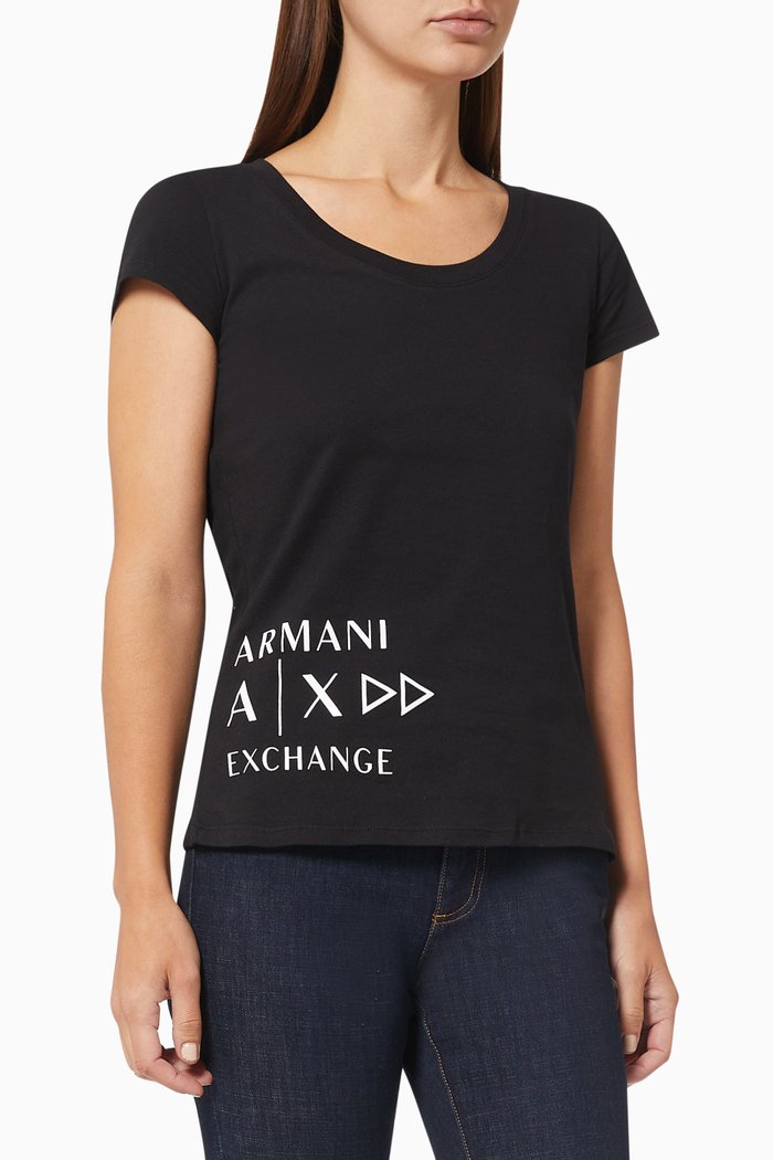 

A|X Stop Play T-shirt in Cotton, Black