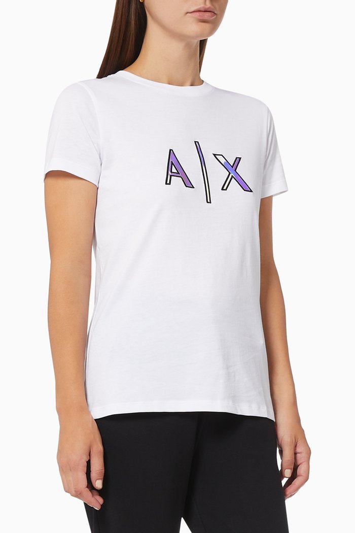 

Shiny A|X T-shirt in Cotton, White