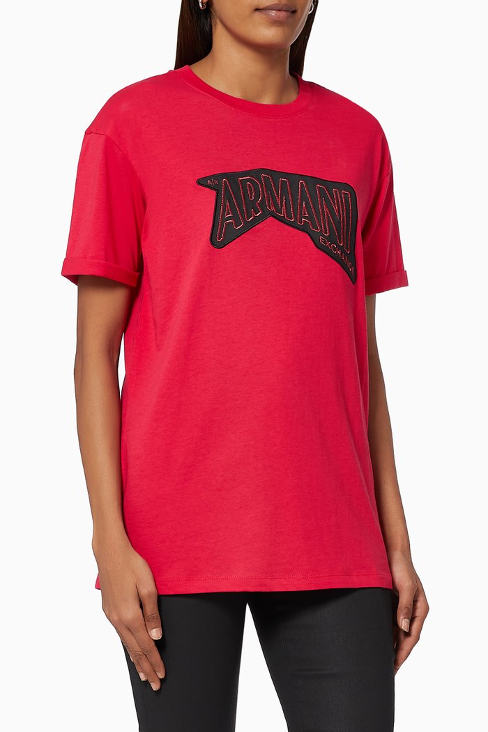 

Cartoon Logo Patch T-shirt in Cotton Jersey, Multicolor