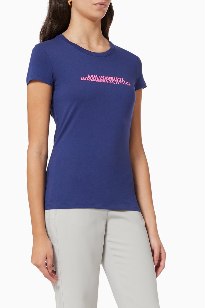 

Logo T-Shirt in Jersey, Blue