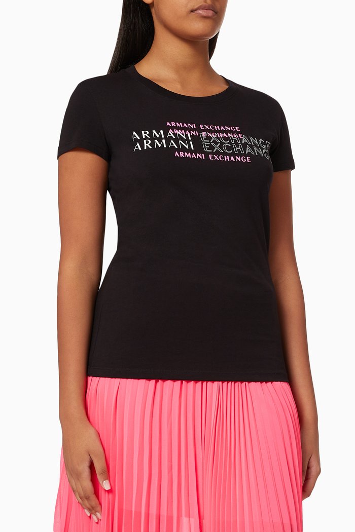 

Slim Fit Logo T-Shirt in Organic Cotton, Black