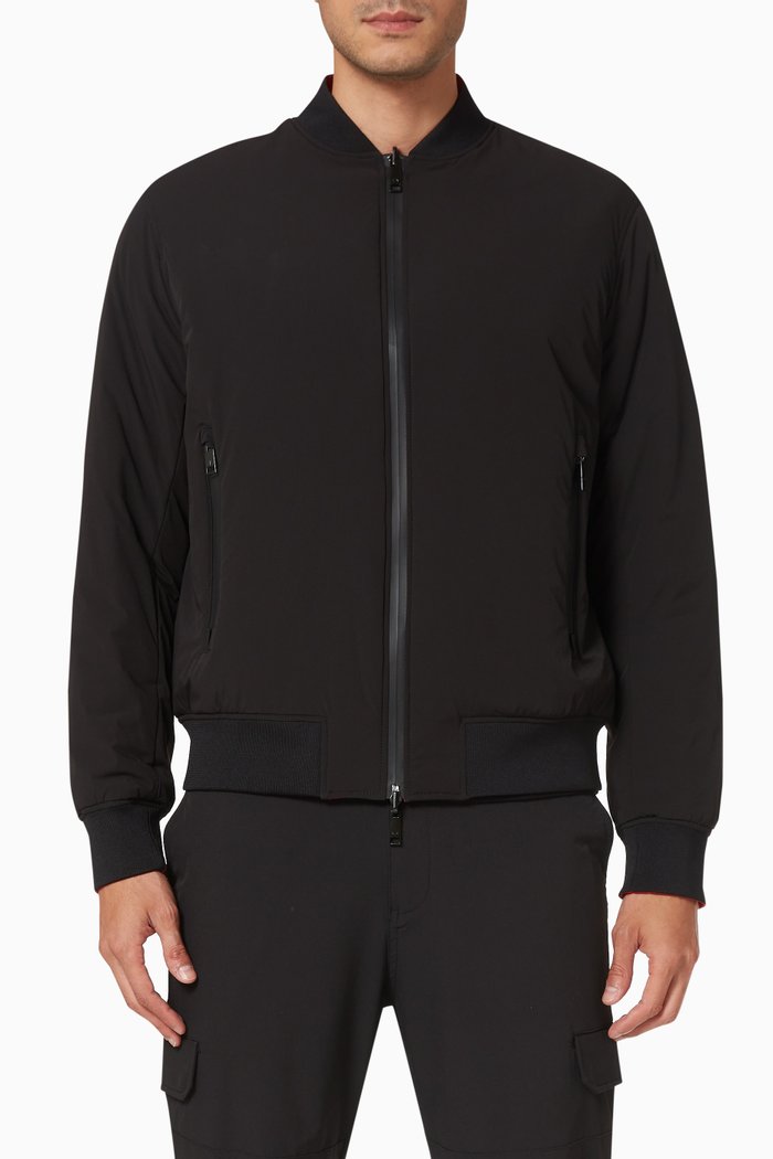 

AX Patch Bomber Reversible Jacket, Black