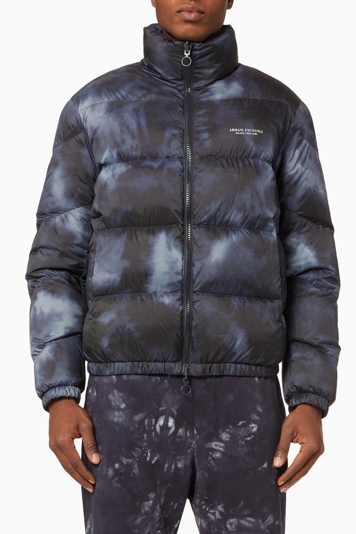 

Reversible Puffer Jacket in Quilted Nylon, Multicolor
