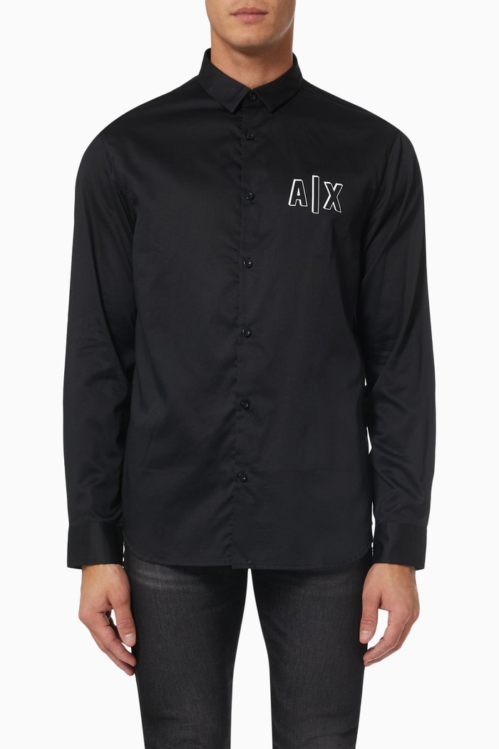 

A|X Shirt in Cotton, Black
