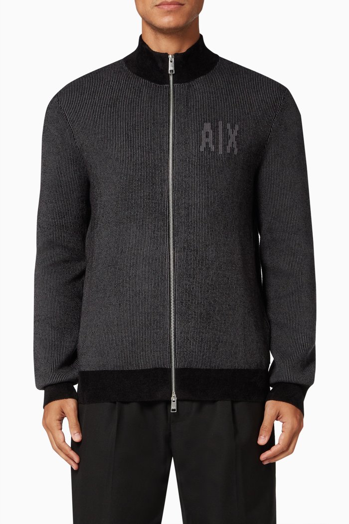 

Logo Cardigan in Cotton Viscose Blend, Multicolor