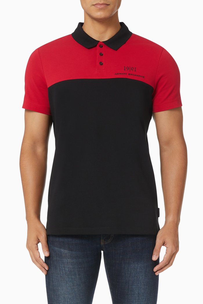 

Two Tone Polo T-shirt in Cotton Piqué, Multicolor