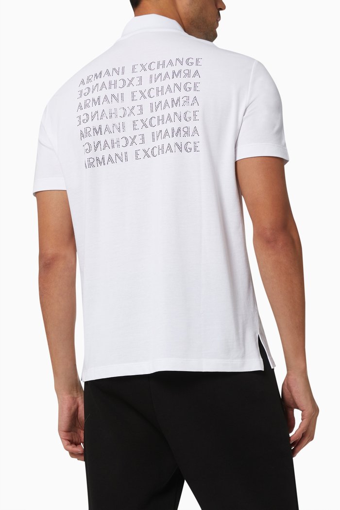 

Half-Zip Polo Shirt in Cotton, White