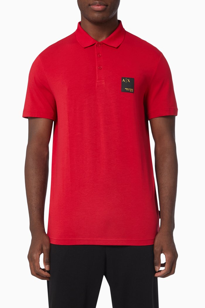 

AX Polo Shirt in Jersey, Red