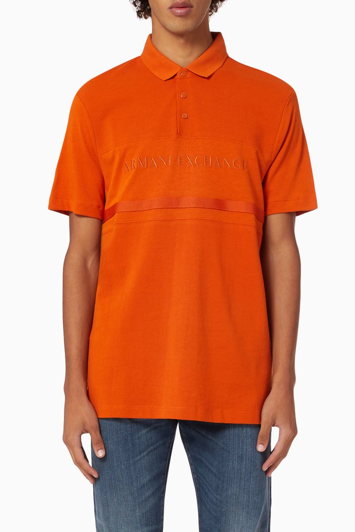 

Logo Lettering Polo in Cotton, Gold