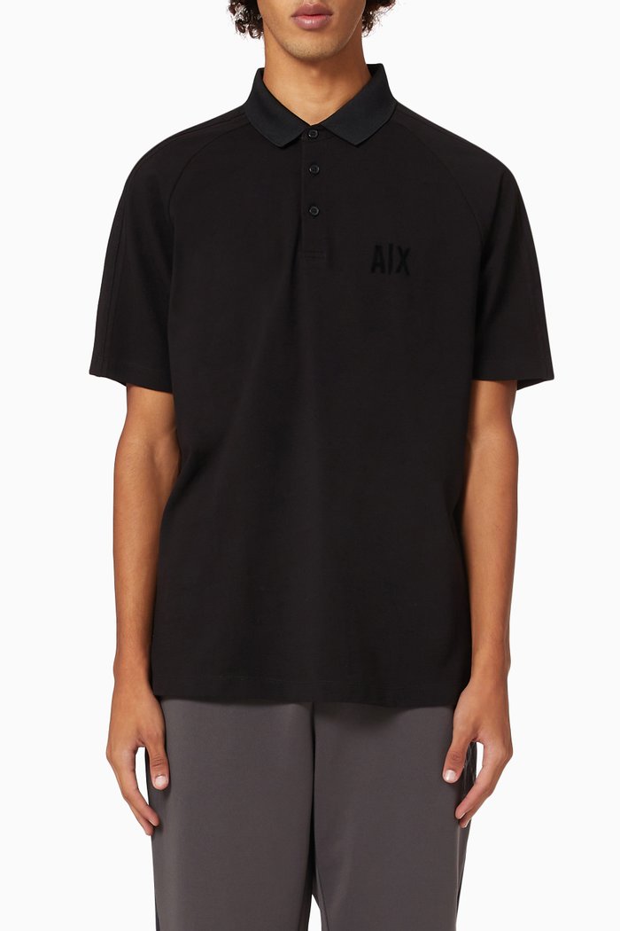 

A|X Polo in Cotton, Black