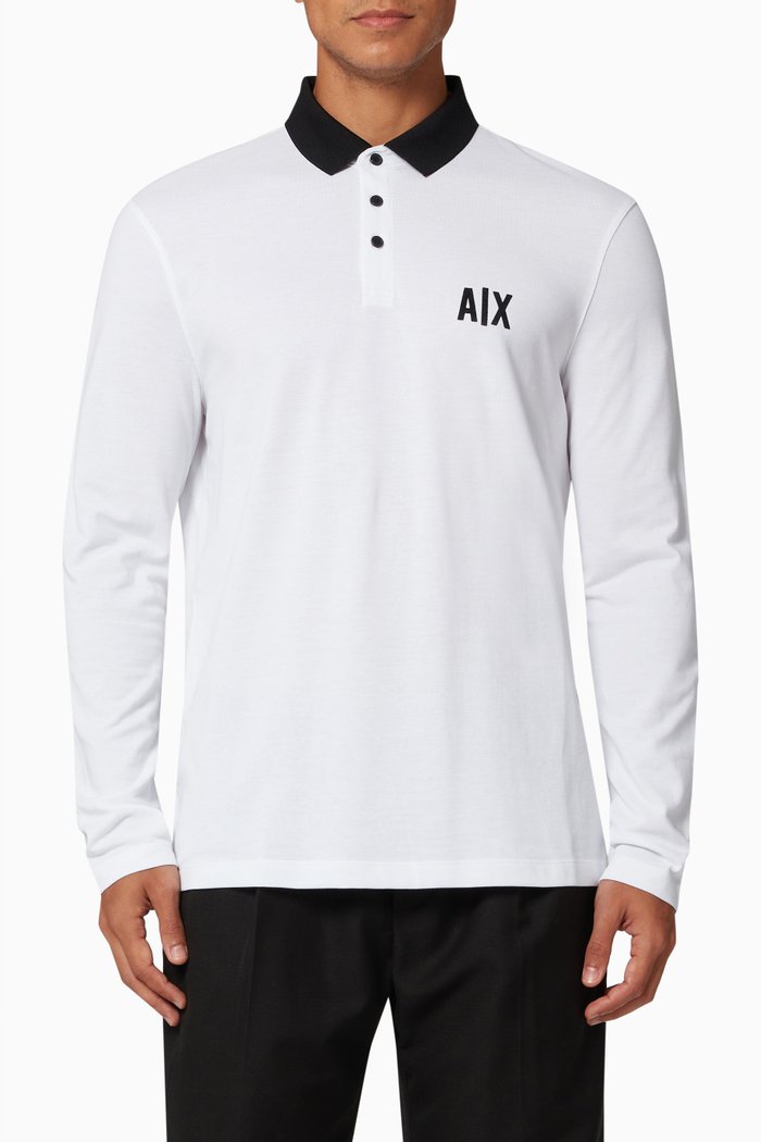 

Logo Polo Shirt in Cotton Piqué, White