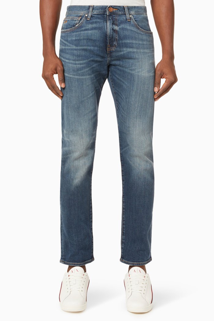 

J16 Straight Fit Jeans in Denim, Blue
