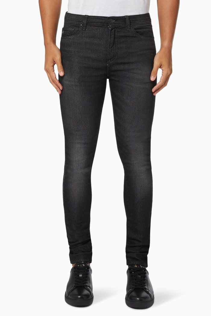 

J33 Super Skinny Jeans in Denim, Black
