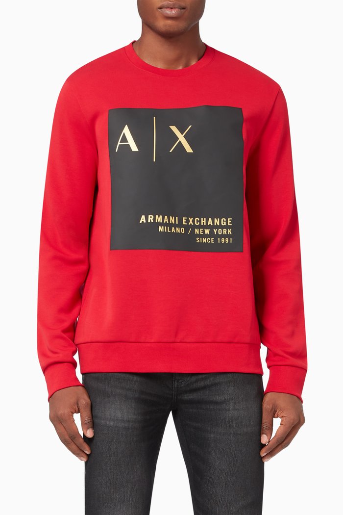 

A|X Patch Sweatshirt in Fleece, Red