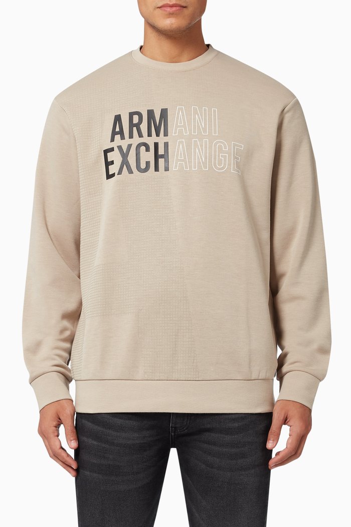 

Bold Logo Sweatshirt in Scuba Knit, Multicolor