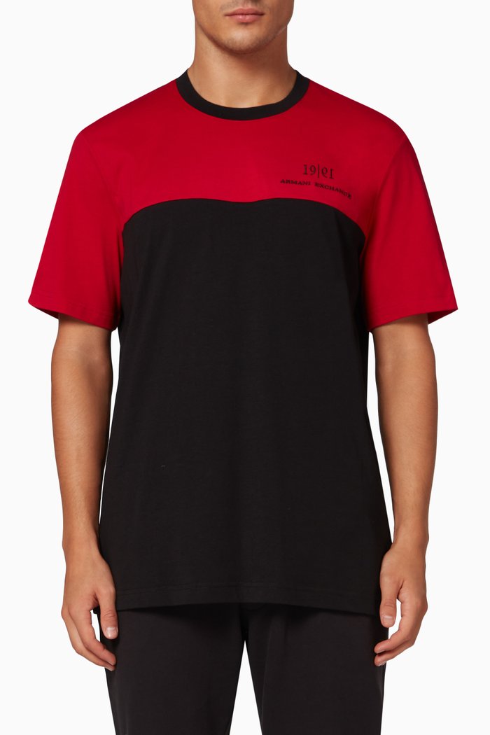 

Two Tone Logo T-shirt in Cotton Jersey, Multicolor